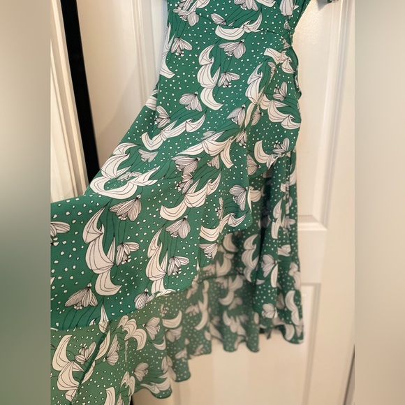 Max Studio Women's Ruffle Crepe High/Low Wrap Dress-NWT - Picture 6 of 13